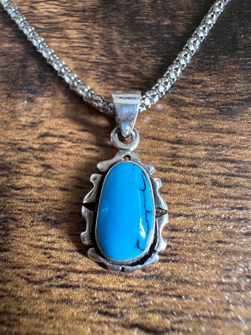 90s インディアンジュエリー　ターコイズ　シルバー925 ペンダント　ナバホ族