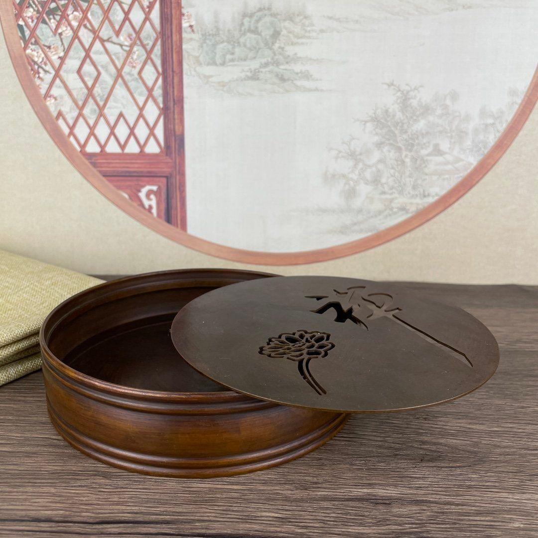 銅器 禅意茶盤 茶託 茶台 工芸品 装飾品 置物