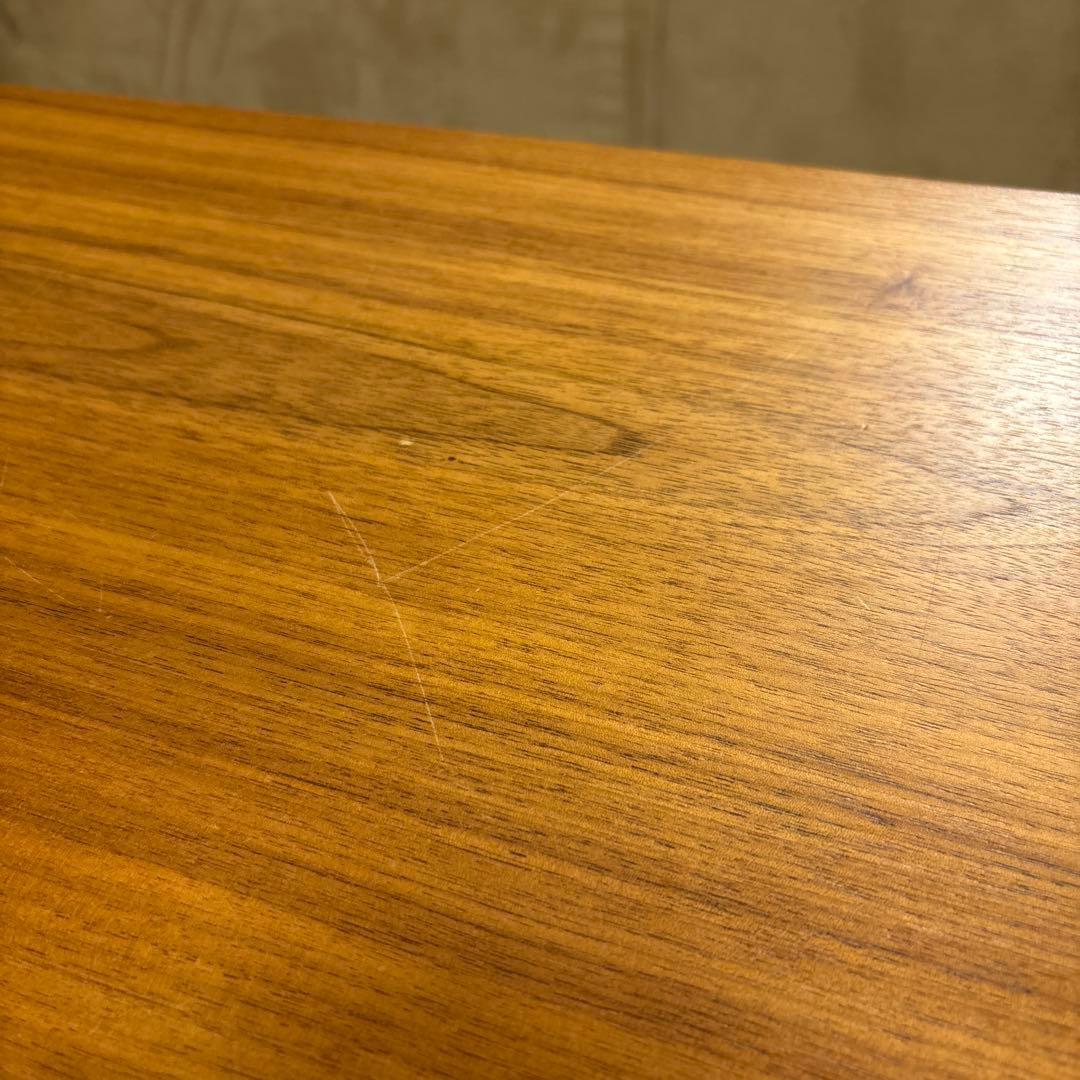 木製長方形テーブル ブラウン 斜め脚