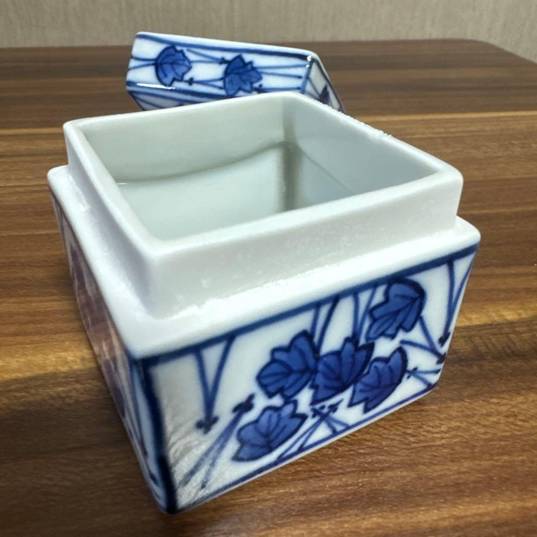 【未使用・箱付き】瑞宝 染付香合 辻堂 香合