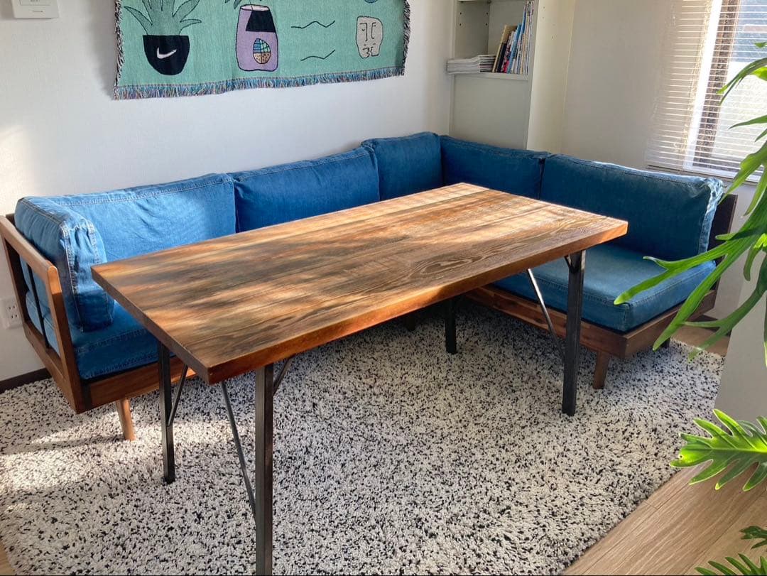 【送料込】ジャーナルスタンダードファニチャー ダイニングテーブル 古材 アイアン