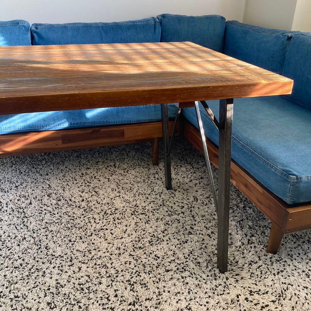 【送料込】ジャーナルスタンダードファニチャー ダイニングテーブル 古材 アイアン