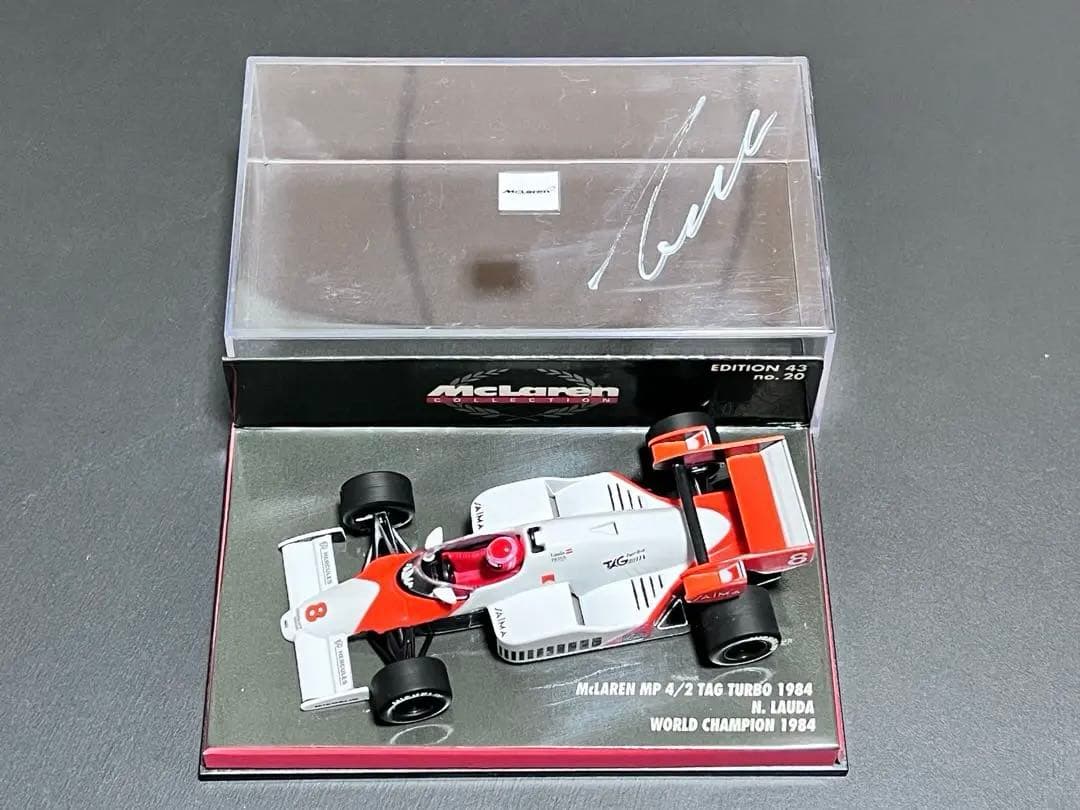 F1 McLaren MP4/8 ニキラウダ直筆サイン入りミニカー1/43