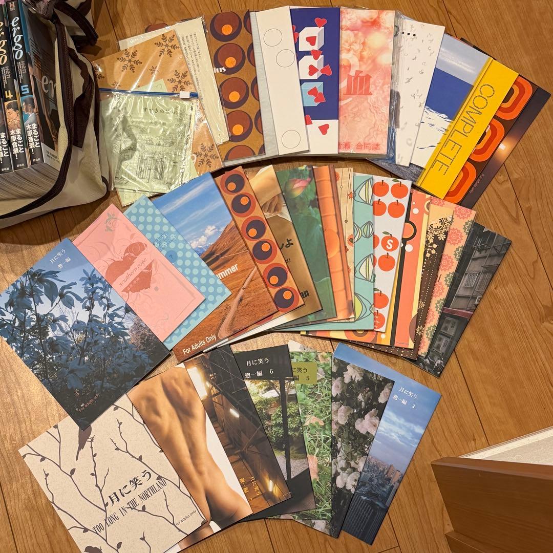 木原音瀬51冊、同人誌約30冊、ドラマCD