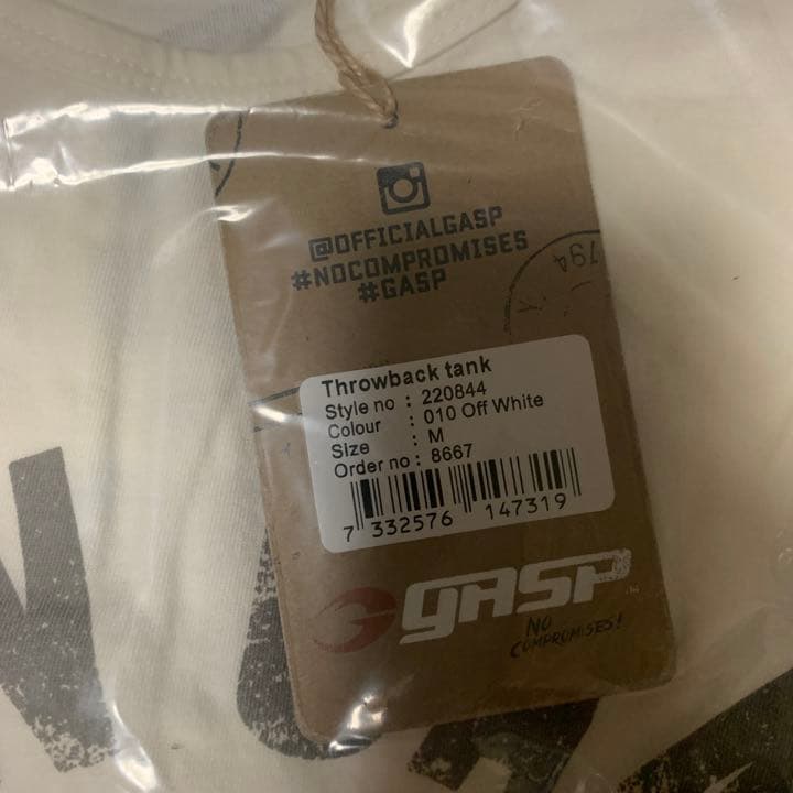 Gasp スローバックタンク　オフホワイト　M マイプロ　エクステンド