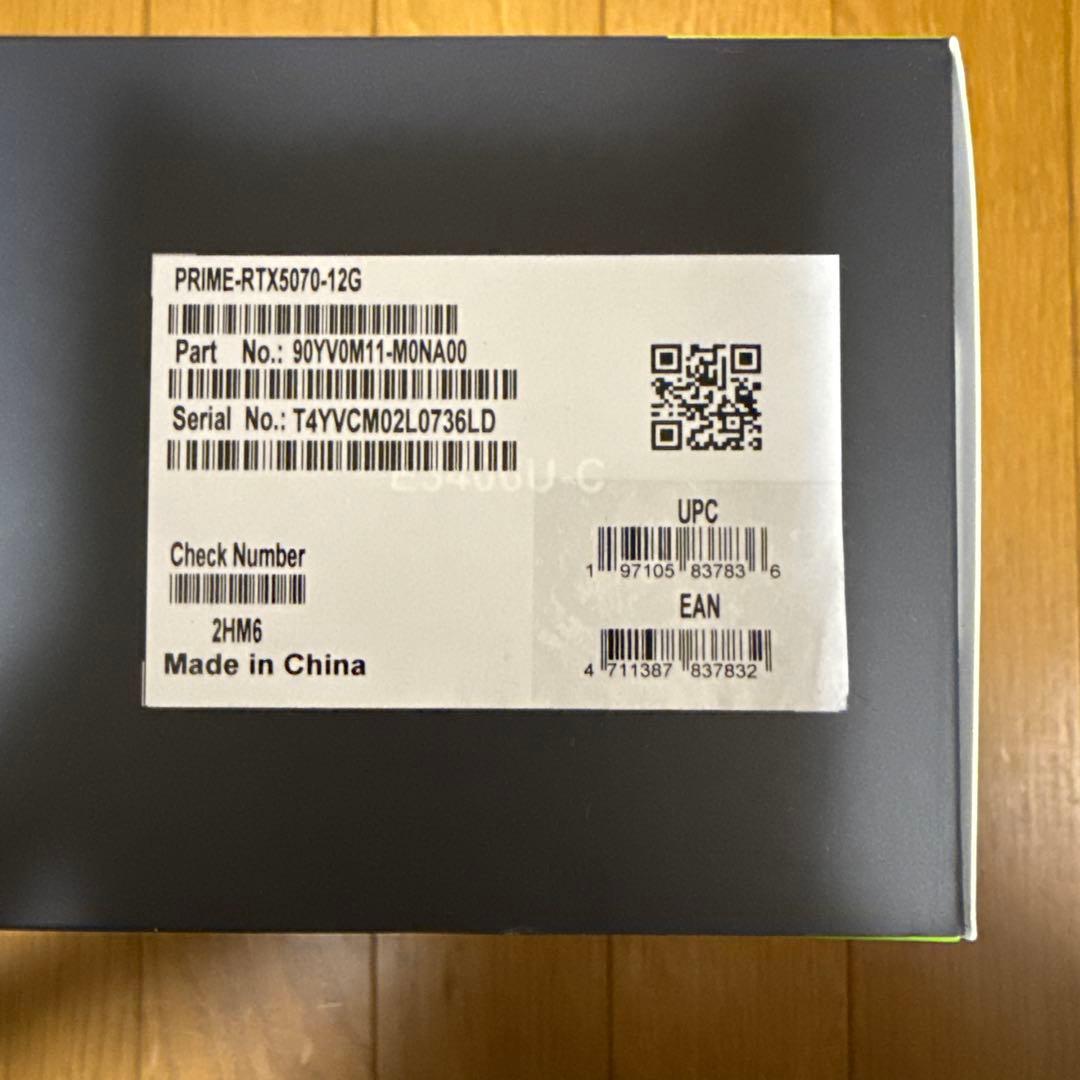 【ASUS】PRIME RTX 5070 12G　▼即購入可