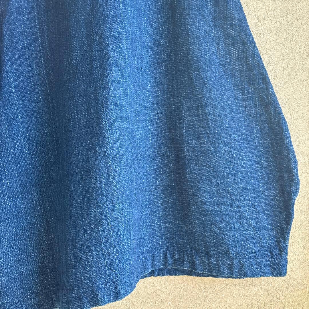 うさとの服  usaato ヘンプコットン 藍染め ピエロパンツ 美品