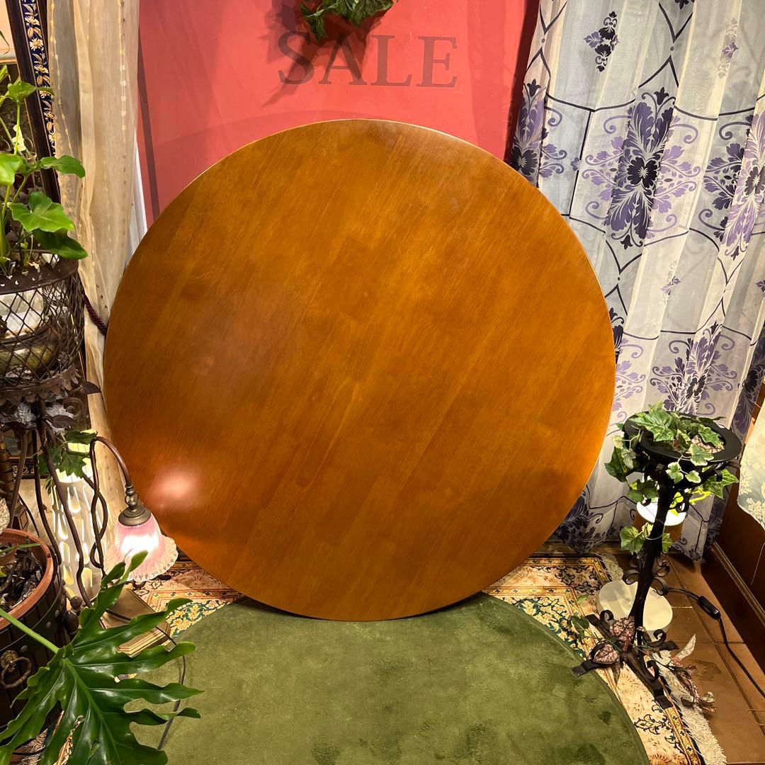 sale ラウンドテーブル　1０５　丸テーブル　無垢材仕上げ　デザインレッグ