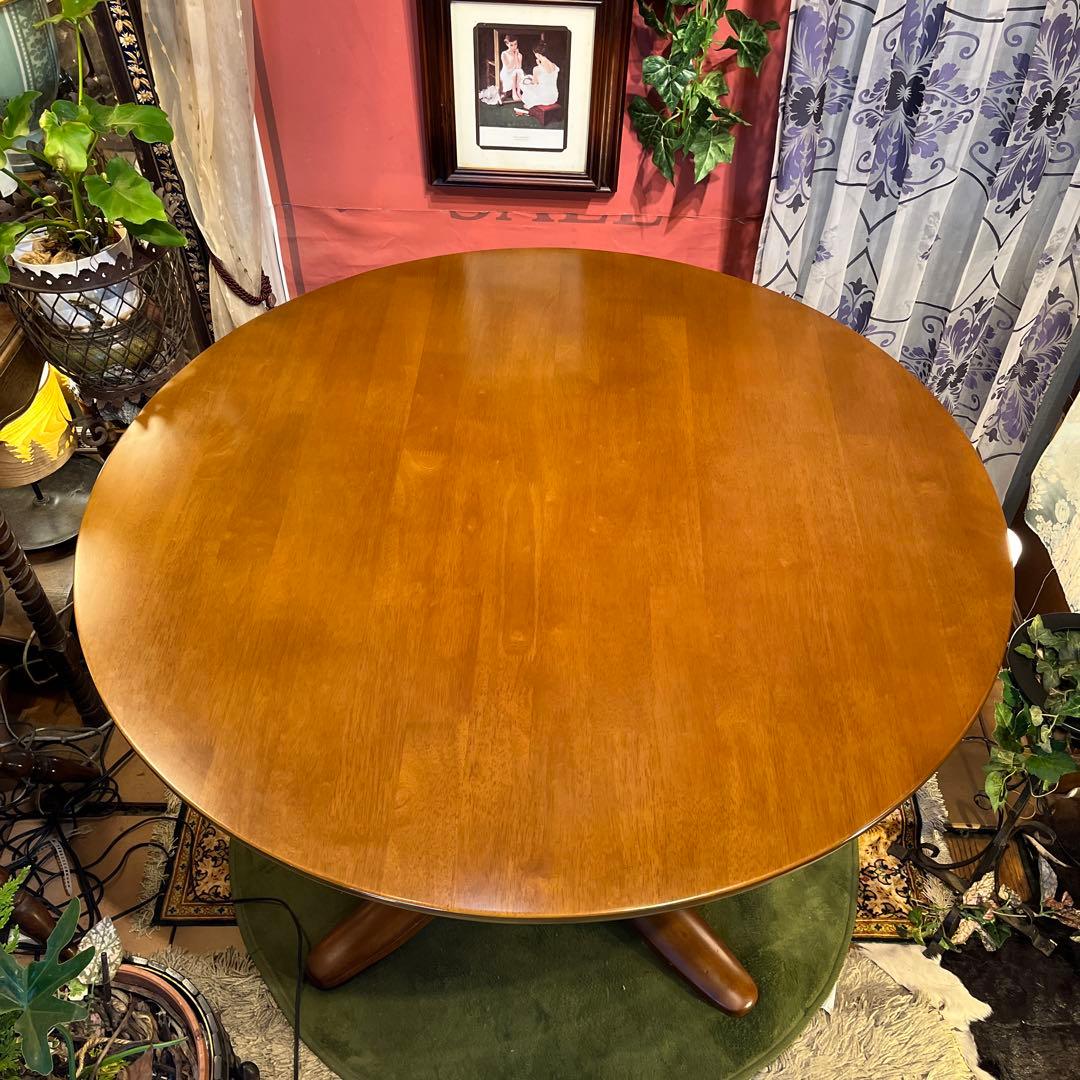 sale ラウンドテーブル　1０５　丸テーブル　無垢材仕上げ　デザインレッグ