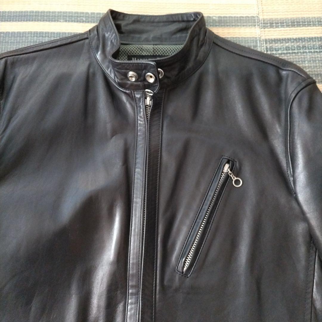 ミ*コ様 【美品】ハロルズギア 馬革 ライダースジャケット ブラック サイズ L