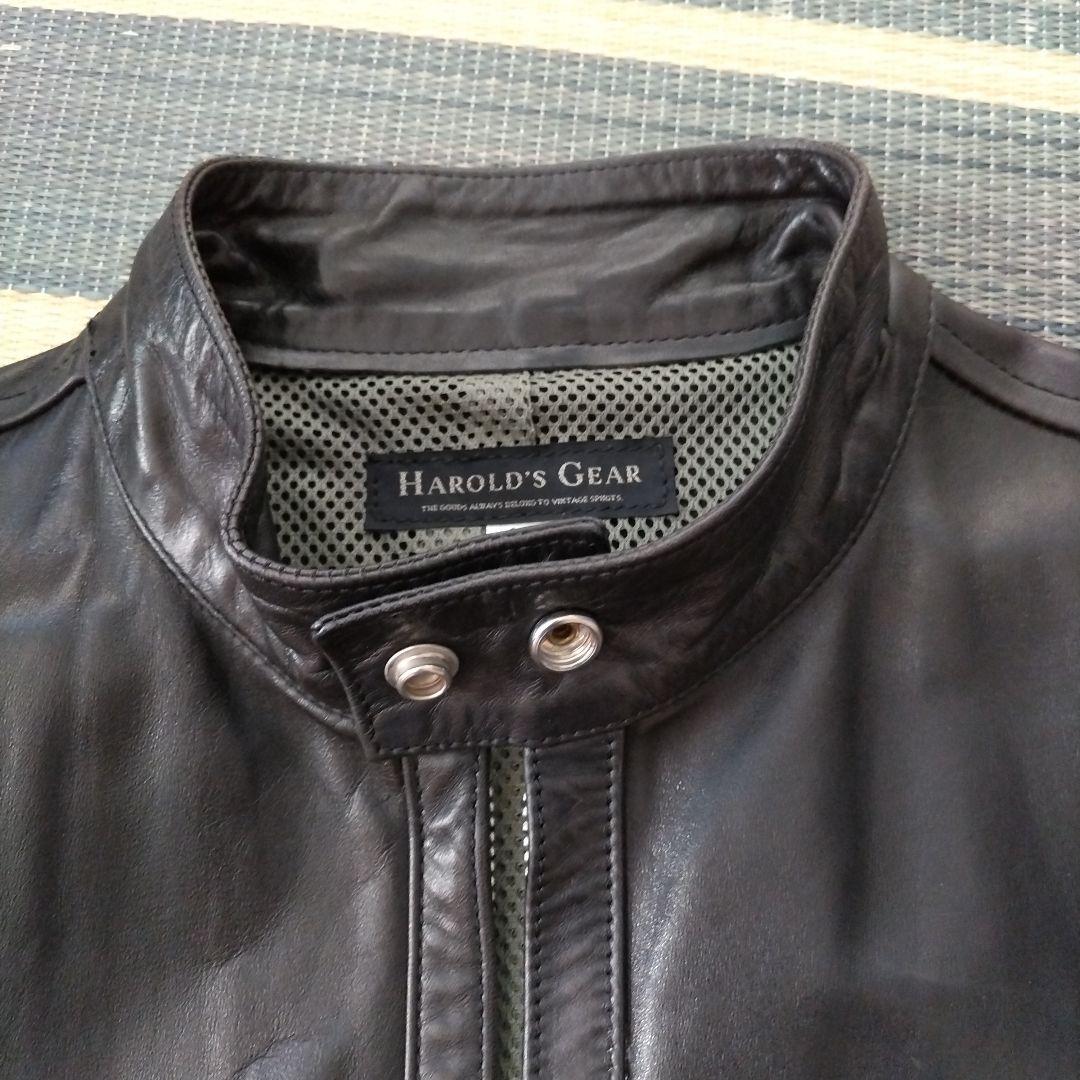 ミ*コ様 【美品】ハロルズギア 馬革 ライダースジャケット ブラック サイズ L