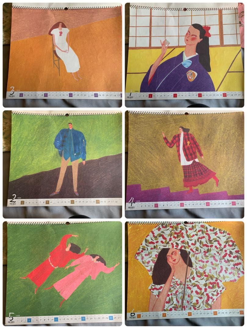 ピンクハウス大橋歩 イラストカレンダー1985年1986年1988年