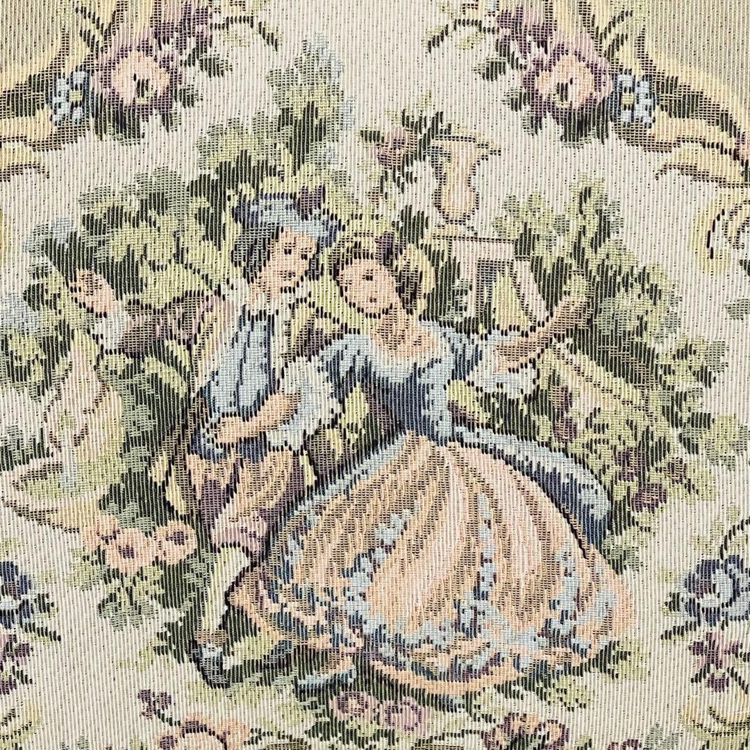 【美品】仏フランス アンティーク家具 プチポワン アームチェア ゴブラン織り