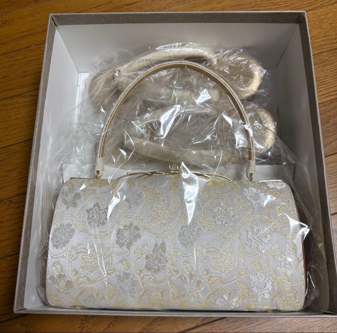 紗織ブランド礼装用草履バッグセット美品日本製