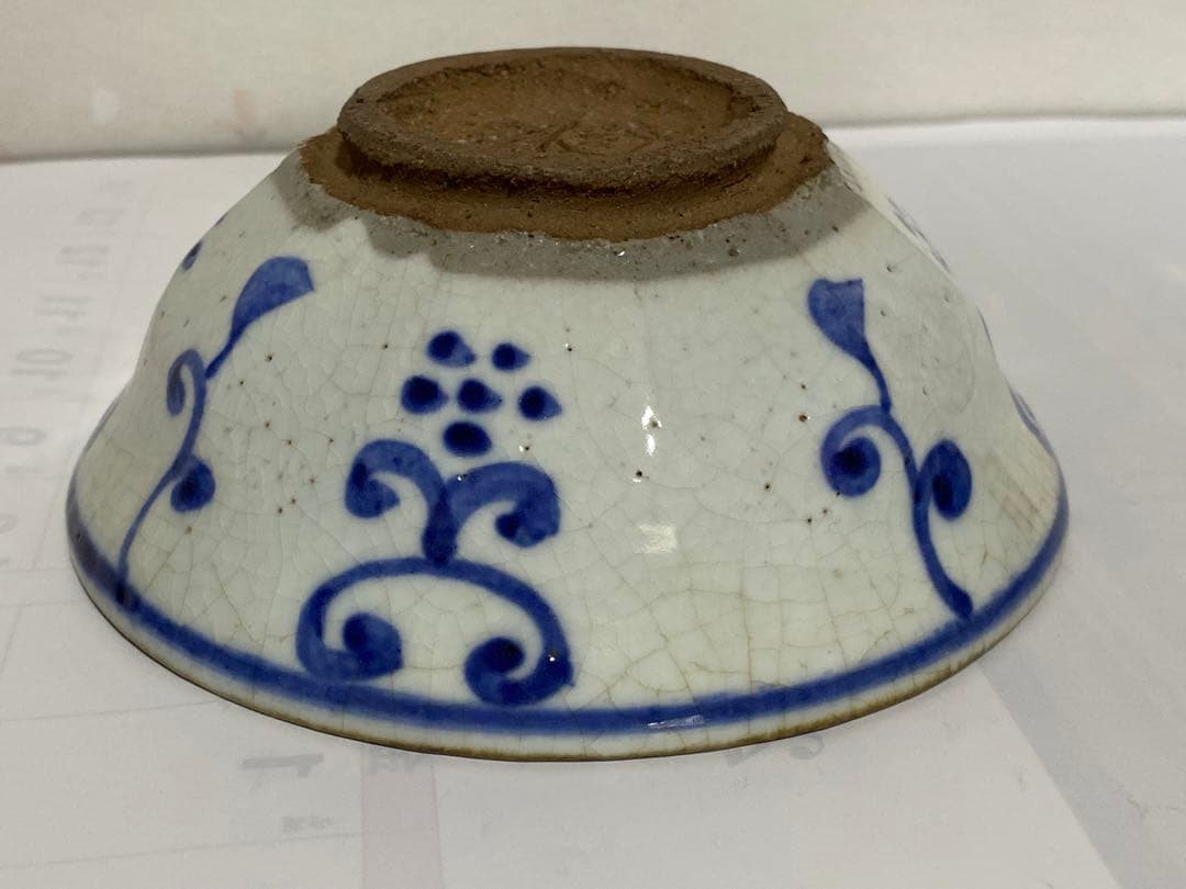 ♦呉須染付 八角面取り 蓋物碗 茶道具 懐石用 古美術品 明治時代 江戸？骨董品