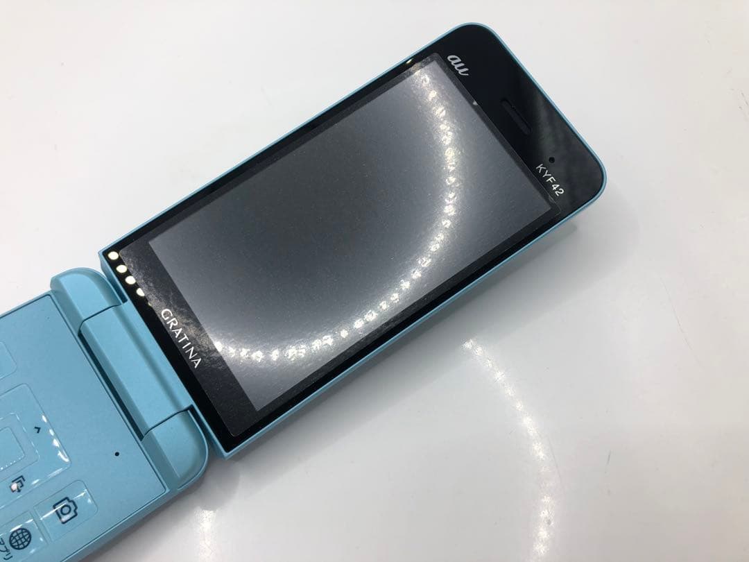 【SIMロック解除済 】au GRATINA KYF42 ライトブルー