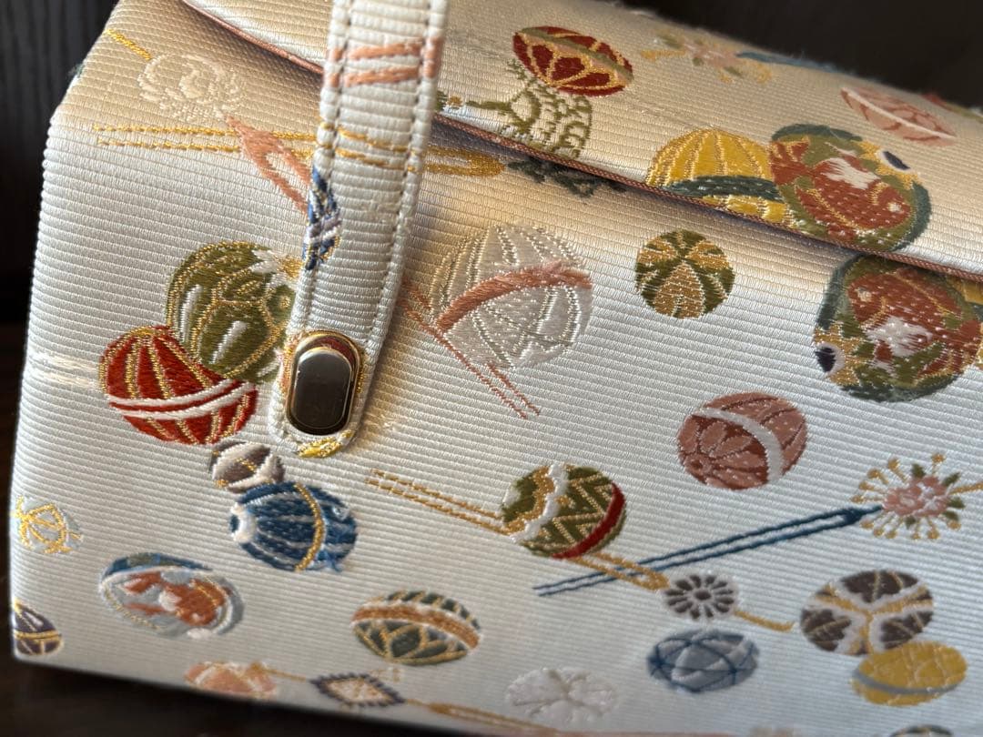 値下✳︎正月　成人式　初釜　茶会　和装バッグ 多色刺繍 ✳︎利休バッグ 正絹　未使用