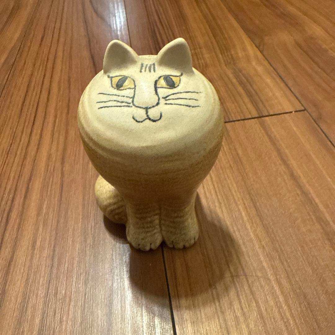 リサラーソン　マヤ　猫型陶器 クリーム色