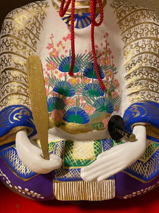 稲畑人形　天神　特別彩色　学問の神　白天神　土地人形　工芸品