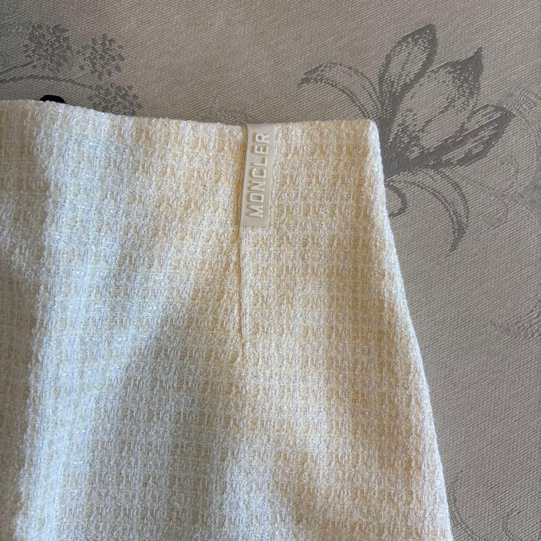 【値下げ交渉可】MONCLER ホワイト スカート 38 新品