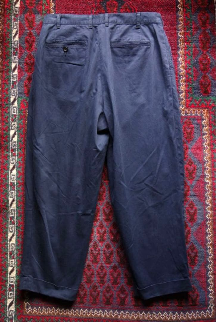 BEAMS PLUS + 2プリーツチノトラウザーズ L 美品 日本製