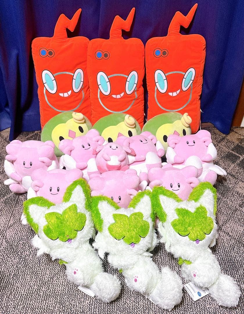 タグあり ポケモン ぬいぐるみ ロトム ハピナス ニャオハ ラッキー まとめ売り