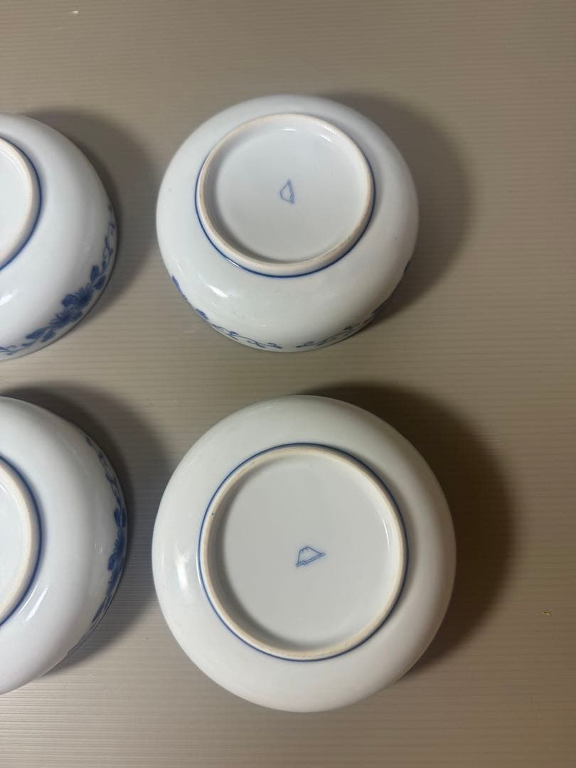 2076 深川製磁　花文　小鉢　4客