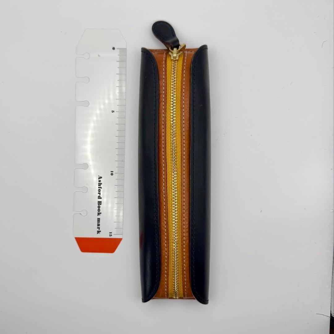 GANZO THIN BRIDLE (シンブライドル) ペンケース ネイビー