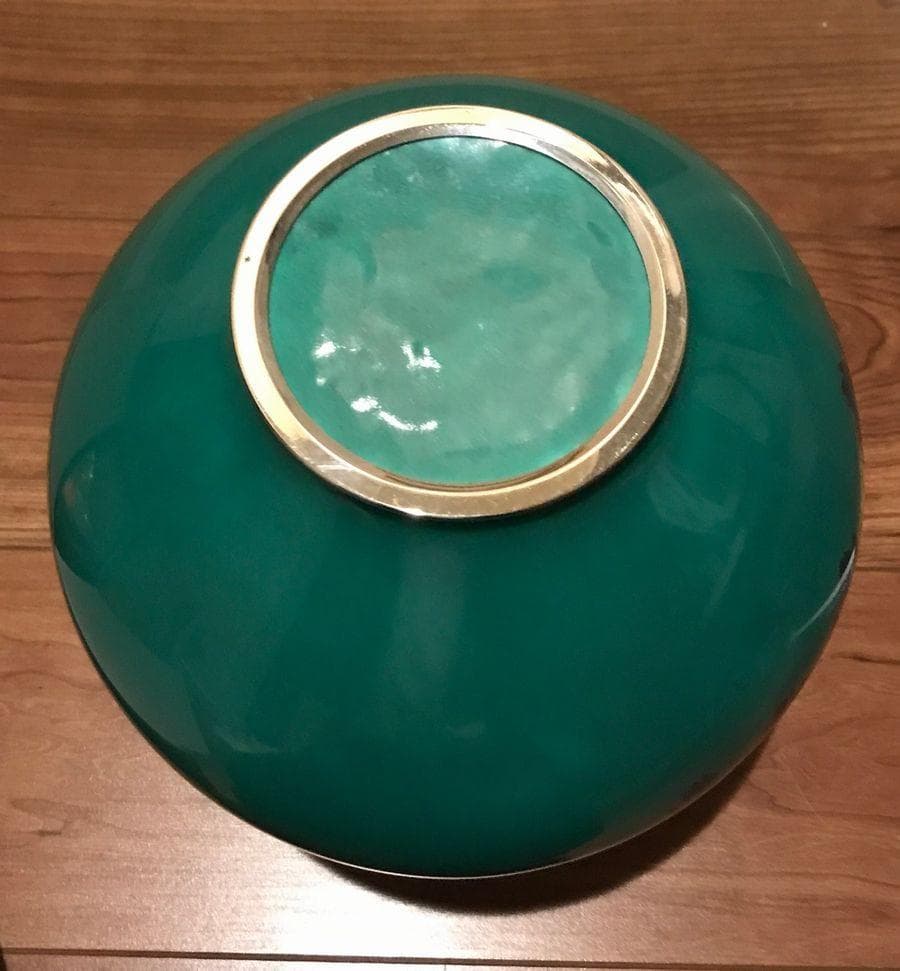 尾張七宝焼 田村幸夫作 花文様花瓶 新品同様