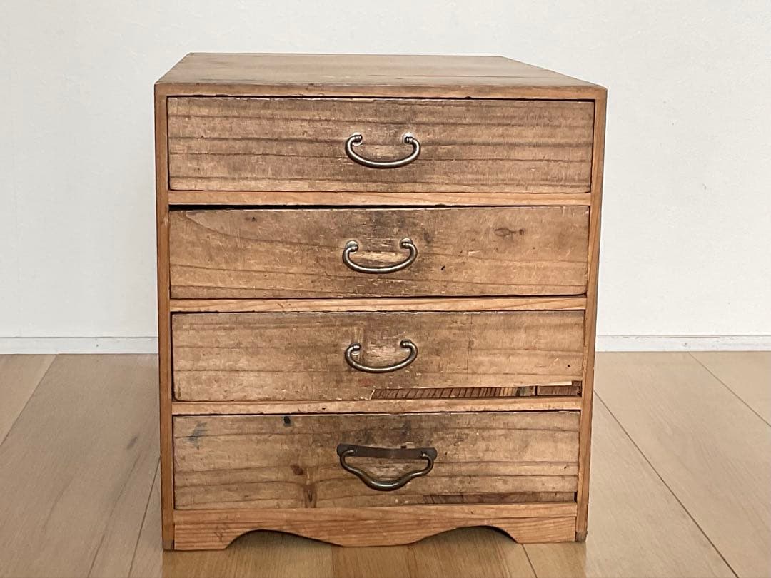 小箪笥　小物入れ　四段引き出し　収納　古家具　 アンティーク家具