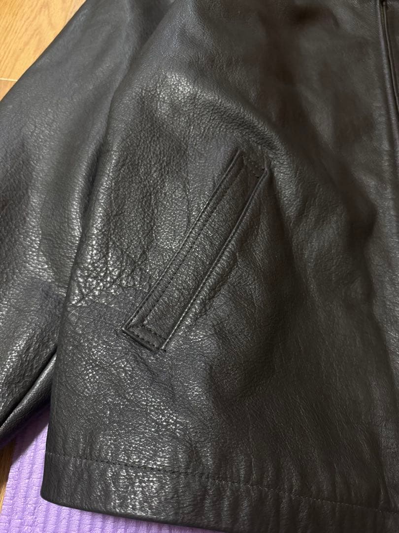 雰囲気抜群 OLD NAVY 2000年製 レザージャケット ブラック XL