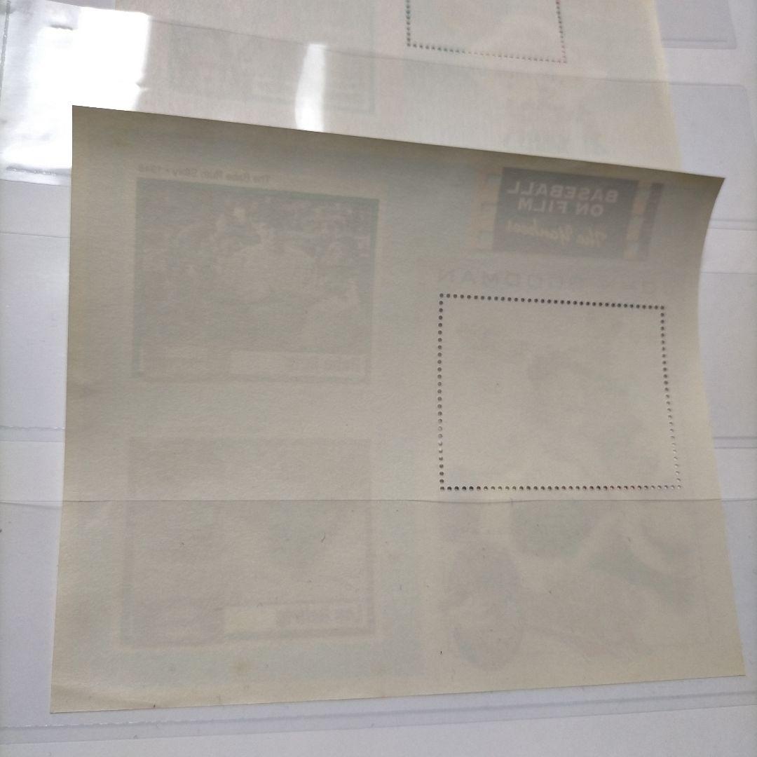 外国切手ガンビア  野球 映画 俳優 切手シート未使用2種