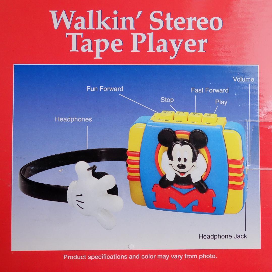 【未開封品】ディズニー ミッキー カセットテーププレーヤー ヘッドホン レトロ