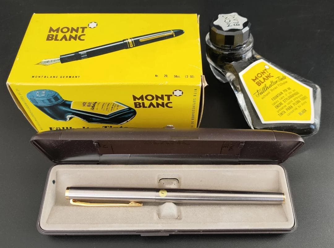 1980年代 Montblanc モンブラン 万年筆 シルバー 18K 750