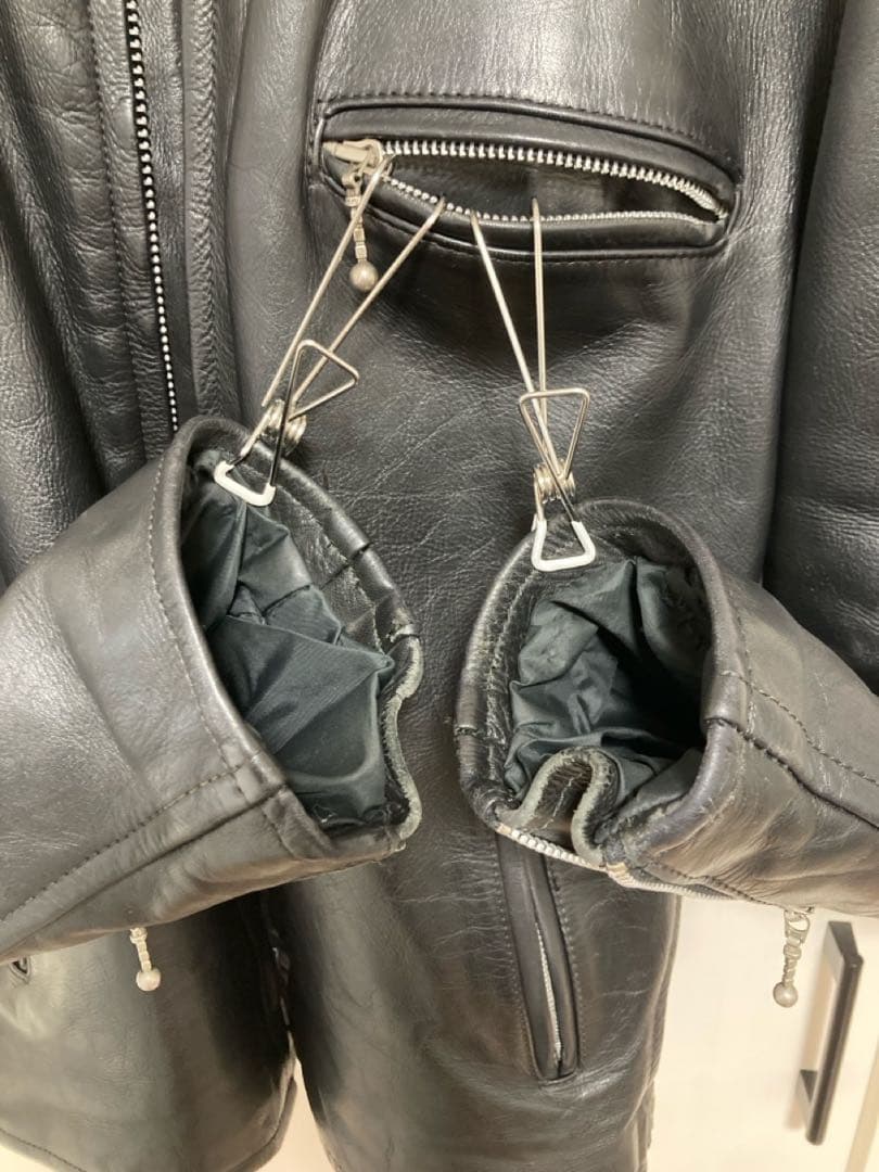 wings over usa シングルライダースジャケット 本革　ブラック