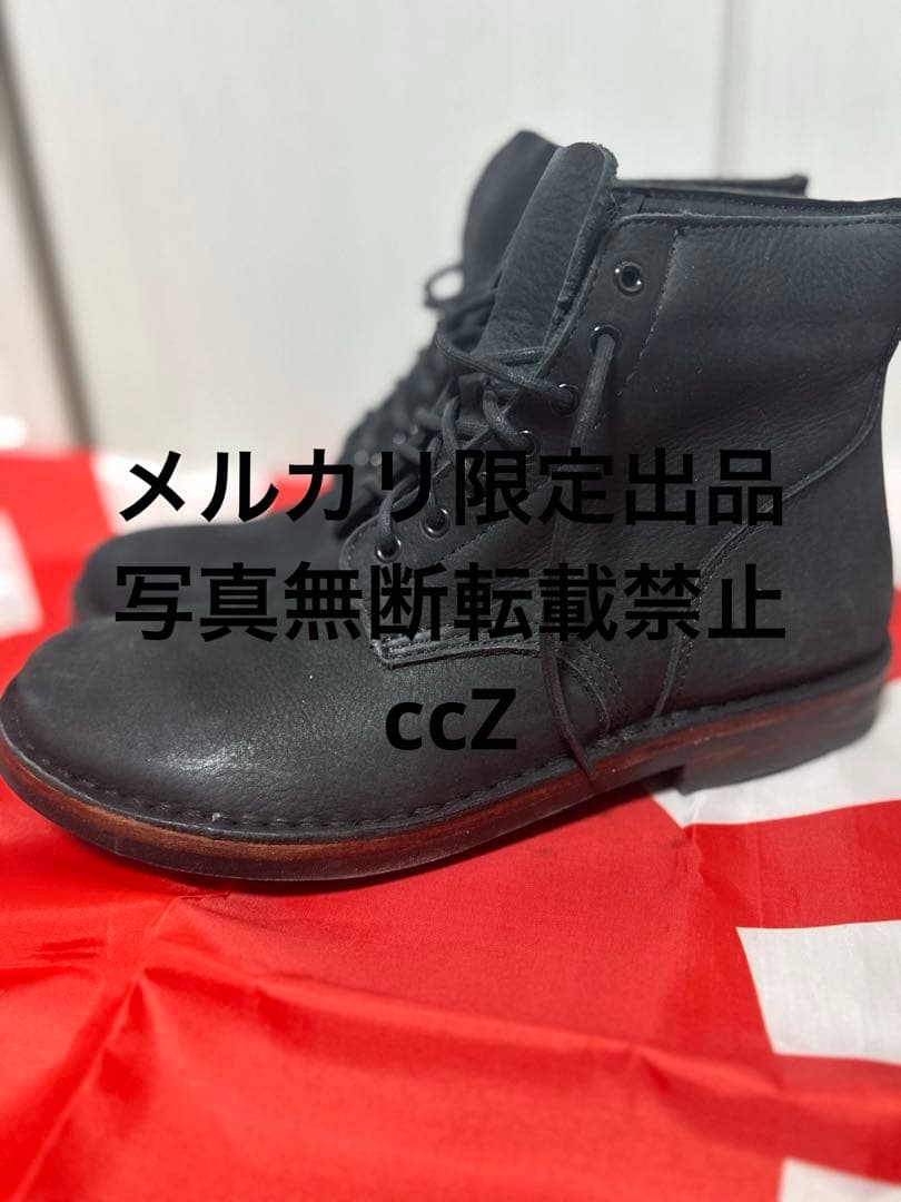 編上靴　黒　本革　代用品