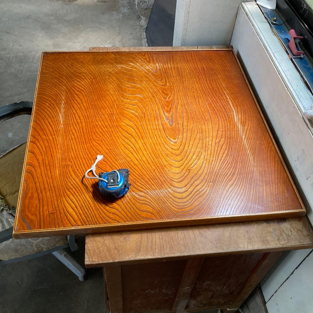 た*う様 昭和レトロ 縁がある天板 正方形 炬燵板 こたつ 天板 こたつ板 75