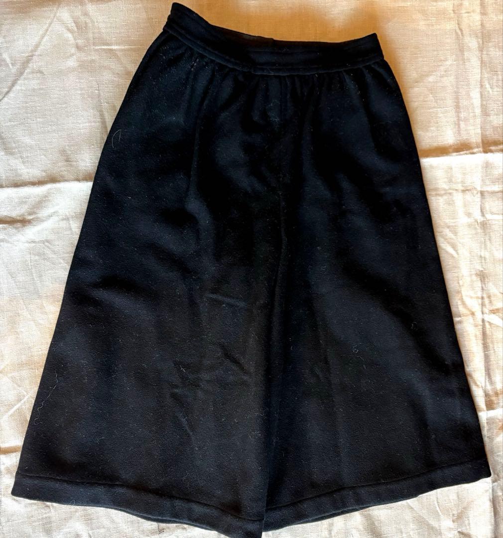 コムデギャルソンビンテージ、キュロットスカート、ウール、プラック