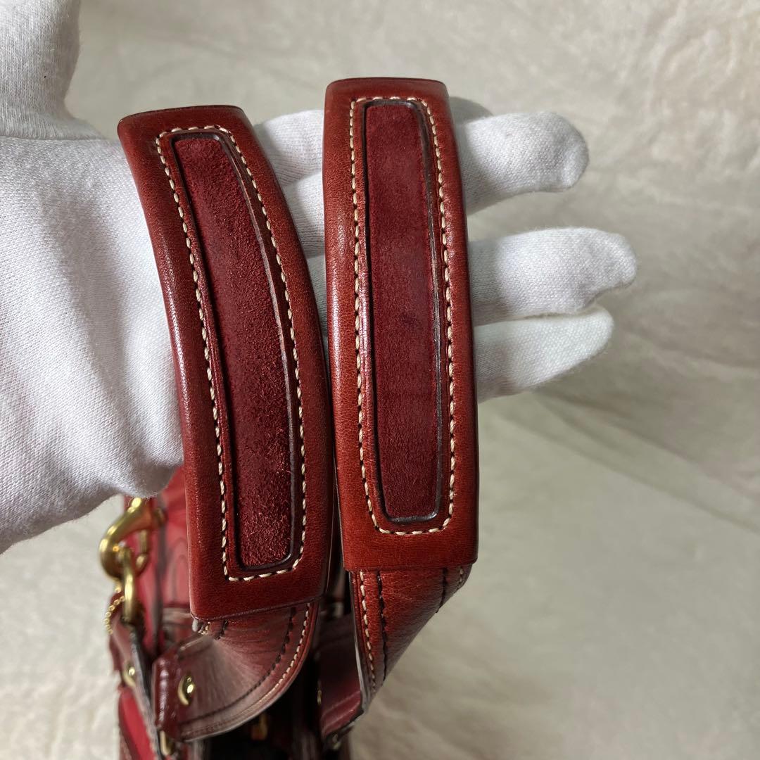 【希少】COACH✨ハンドバッグ　シグネチャー　タッセル　レザー　オールドコーチ