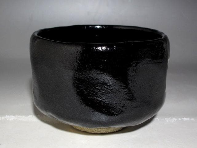 楽十二代 弘入 亀絵黒茶碗　表千家惺斎花押の逸品☆ｃ533