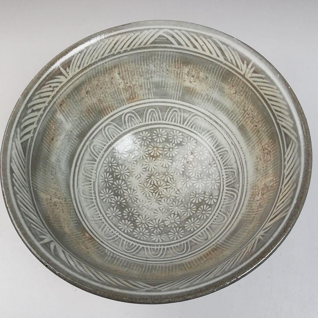 Ｔ９７４　数茶碗　十客　『花三島　数茶碗』『黒石窯　榊原勇一 作』　共箱　茶道具