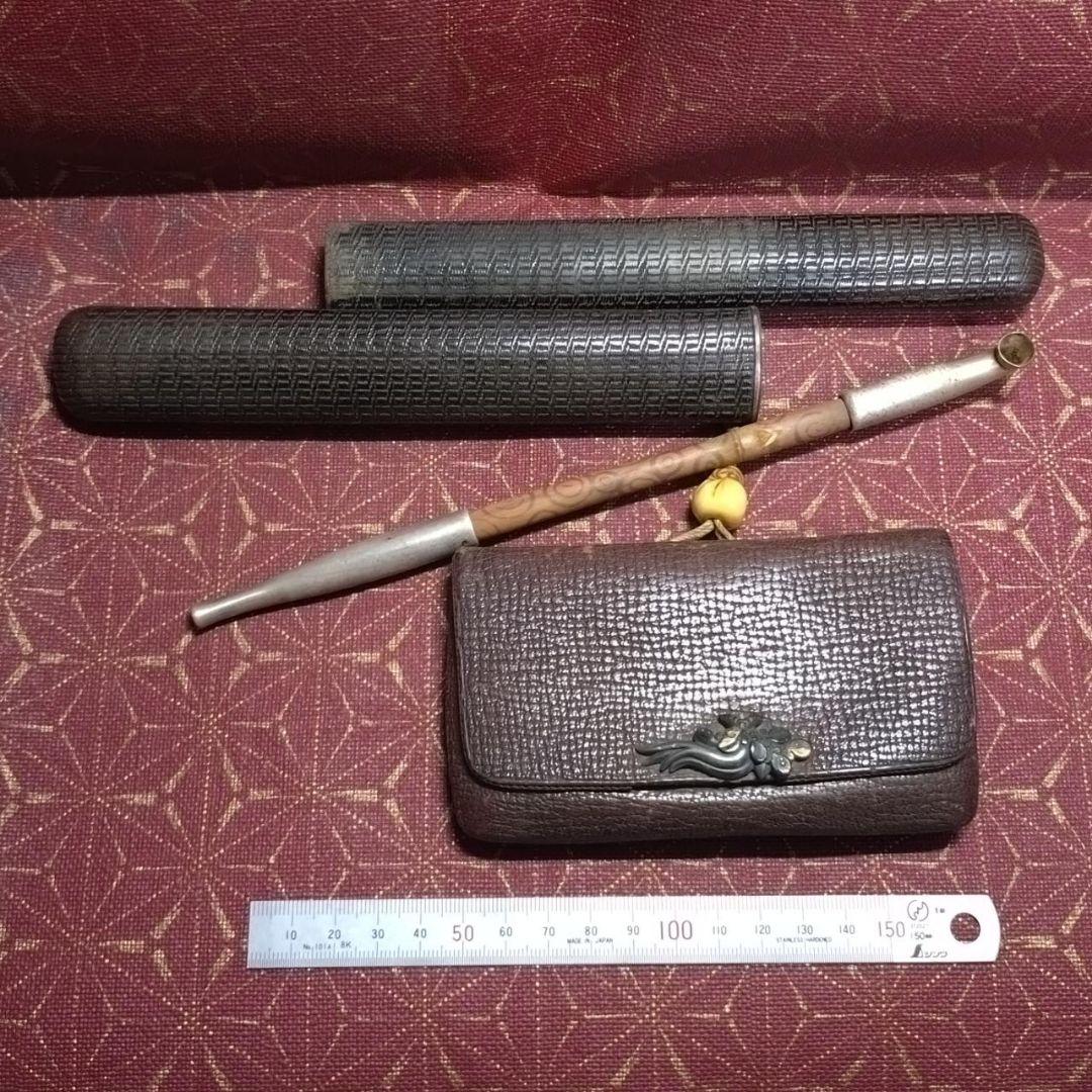 煙管 煙管筒 煙草入 前金具