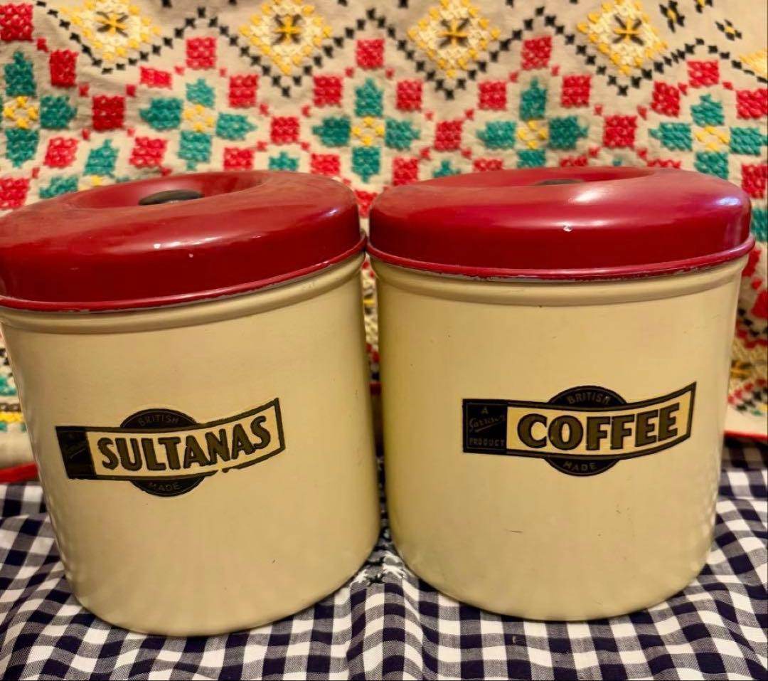 ◆希少人気◆コレクターズ⭐︎イギリスアンティークgarrison社キャニスター２個