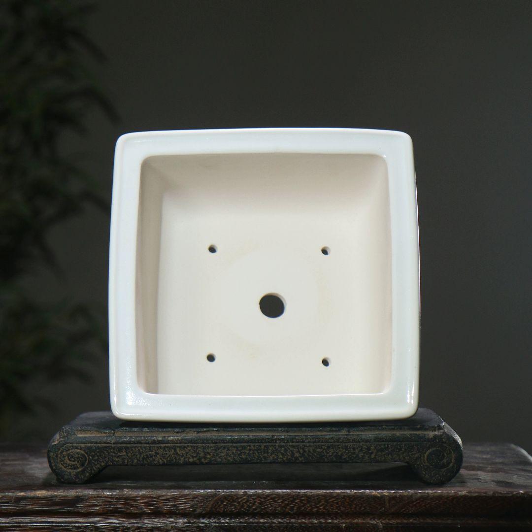 山水図陶器鉢 盆栽鉢 山野草鉢 多肉植物 植木鉢 小品大品盆栽鉢 陶器鉢置物