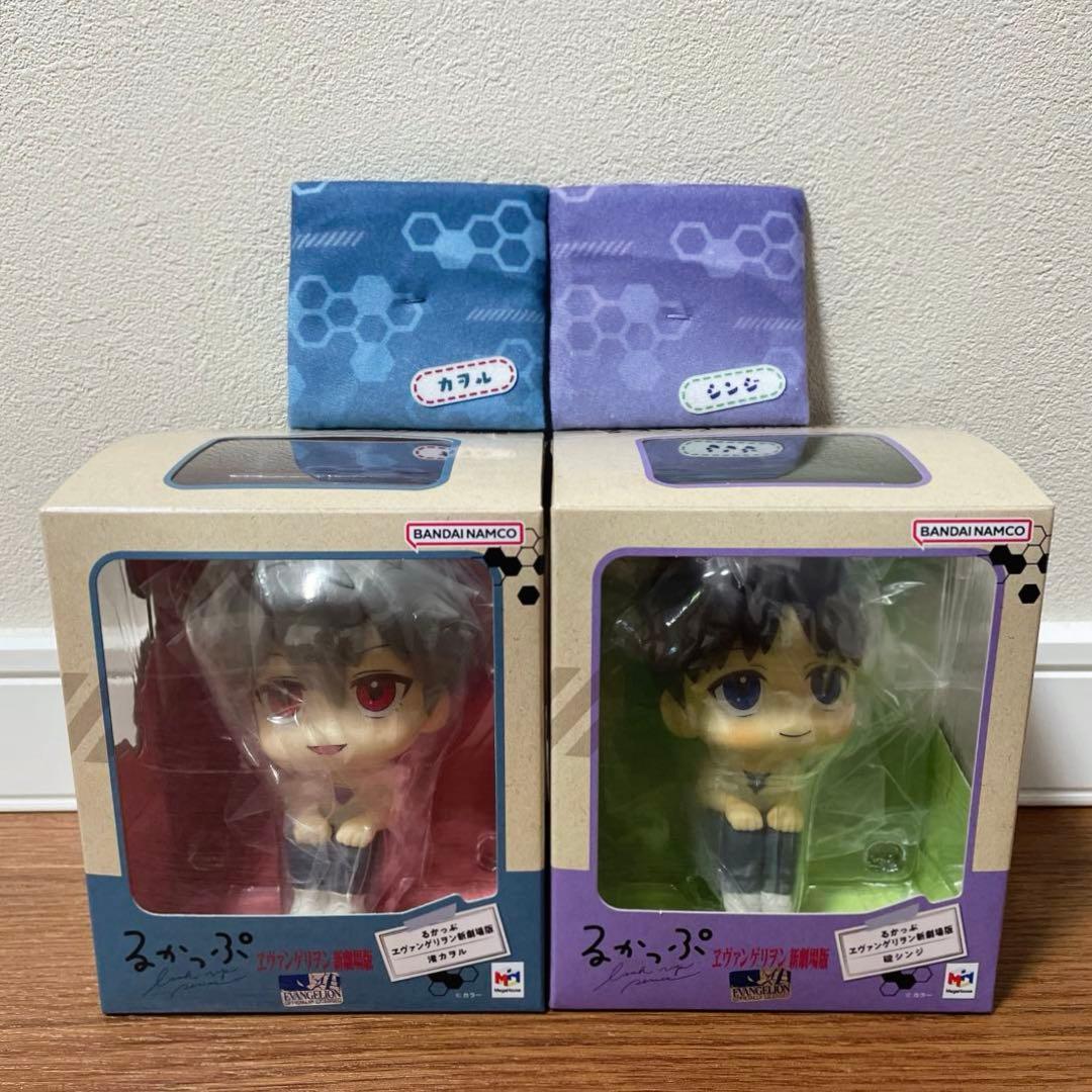 るかっぷ　エヴァンゲリオン　碇シンジ 渚カヲル フィギュア　特典座布団付き