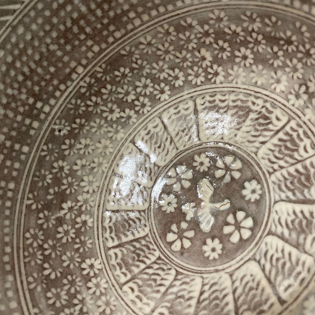 十九代　雲林院寶山造　泰之佑（髙臺）　鉢　三島手雲鶴模様　時代物　未使用