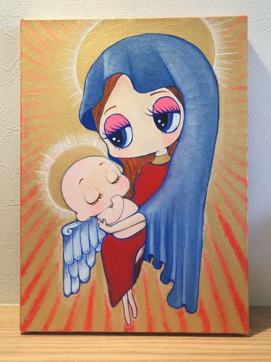 キャンバス アート 一点物 マリア