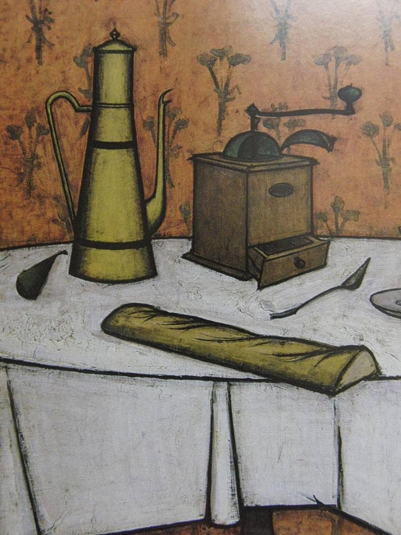 ベルナール・ビュッフェ、「Femme accoudee」、希少画集の額装画