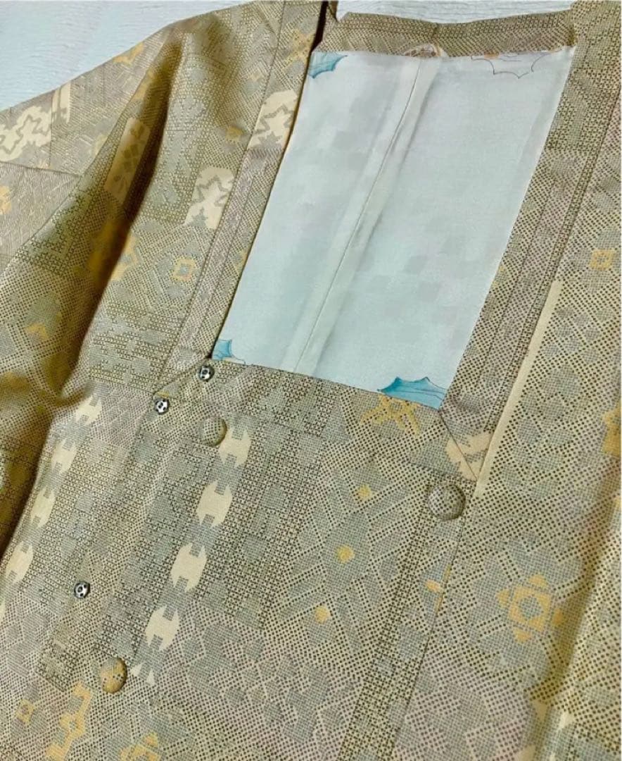 白大島紬、長着、羽織り、道行アンサンブル