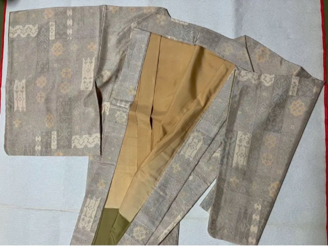 白大島紬、長着、羽織り、道行アンサンブル